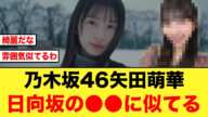 【乃木坂6期生】矢田萌華があの日向坂メンバーに似てると話題になる【日向坂46】