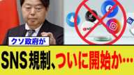 SNS規制、ついに開始か…→クソ政府が