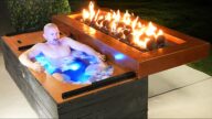 I Built a Fire Pit That Opens To a Hidden Cold Plunge