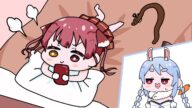 【手描き】ぺこら引越し!マリン船長嘆きのポエム【兎田ぺこら/宝鐘マリン/ホロライブ切り抜き/切り抜き漫画】