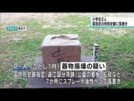 小学生2人が国の史跡に落書き|03月19日 静岡県のニュース