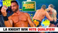 LA KNIGHT STEALS WIN IN MONEY IN THE BANK QUALIFIER!