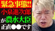 【ホリエモン 最新】とんでもないことが起きました…「コメ買ったことない」発言で炎上&辞任した江藤拓農林水産大臣の後任に小泉進次郎起用について【堀江貴文/自民党/政治家/備蓄米/ニュース】