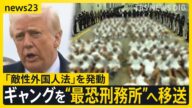 トランプ政権 ベネズエラのギャングを国外追放…エルサルバドルの“世界最恐”刑務所へ移送 「敵性外国人法」の適用に非難の声【news23】|TBS NEWS DIG