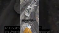 Ukrainian FPV Drone Destroyed Russian IFV With Infantry #warinukraine
