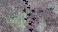 Ukrainian FPV drones brutally blow up a group of Russian infantry fleeing from battle