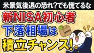 【不安解消】新NISA投資初心者に伝えたい、下落相場は積立チャンス!米景気後退でも慌てるな