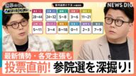 最新情勢「自公過半数割れの可能性」・物価高対策・外国人政策・・・ 投票直前!参議院選挙を深掘り!【選挙の日、そのまえに】