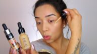 NYX Drop Foundation v.s Hard Candy Mix-In Foundation | Review + Demo