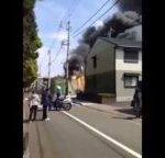 東京都板橋区高島平の爆発火災の瞬間！