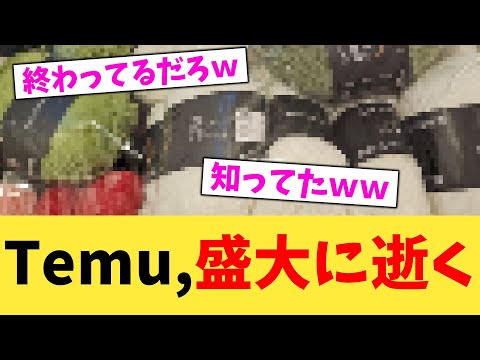 Temu,盛大に逝く【2chまとめ】【2chスレ】【5chスレ】