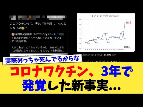 コロナワクチン、3年で発覚した新事実   【2chまとめ】【2chスレ】【5chスレ】