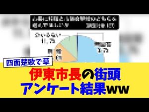 伊東市長の街頭アンケート結果ww【2chまとめ】【2chスレ】【5chスレ】