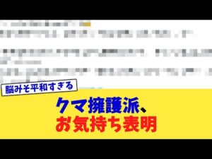 クマ擁護派、お気持ち表明【2chまとめ】【2chスレ】【5chスレ】