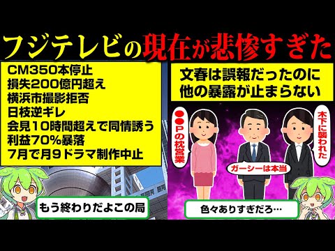 【完全終了】フジテレビの流れと現在をまとめたら悲惨すぎた…【ずんだもん】