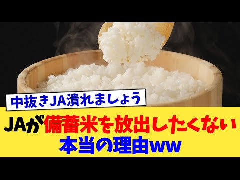 JAが備蓄米を放出したくない本当の理由ww【2chまとめ】【2chスレ】【5chスレ】